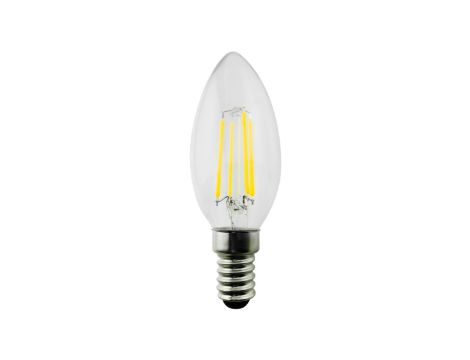 Żarówka filamentowa LED E14, 4W 230V Maclean Energy MCE285 WW ciepła biała 3000K 400lm retro edison ozdobna świeczka