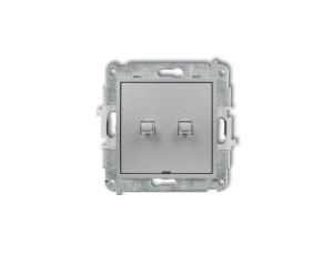 MINI Przycisk świecznikowy w stylu amerykańskim srebrny metalik 7MWPUS-44.1