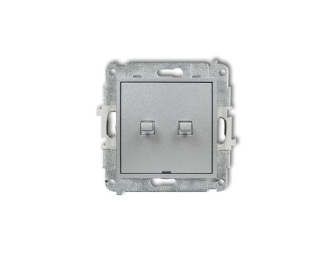 MINI Przycisk świecznikowy w stylu amerykańskim srebrny metalik 7MWPUS-44.1