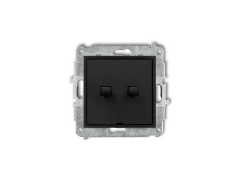 MINI Przycisk dwubiegunowy (dwa klawisze bez piktogramów osobne zasilanie) w stylu amerykańskim czarny mat 12MWPUS-44.2