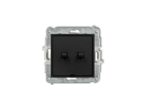 MINI Przycisk żaluzjowy w stylu amerykańskim czarny mat 12MWPUS-8