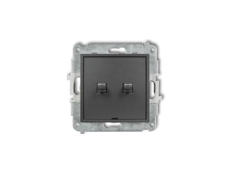 MINI Przycisk dwubiegunowy (dwa klawisze bez piktogramów osobne zasilanie) w stylu amerykańskim grafitowy 11MWPUS-44.2