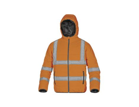 Kurtka puchowa pikowana ostrzegawcza kolor pomarańczowy rozmiar 3XL DOOHVOR3X