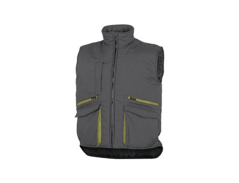 Kamizelka z wieloma kieszeniami z poliestru i bawełny kolor szaro-zielony S SiER2GVPT