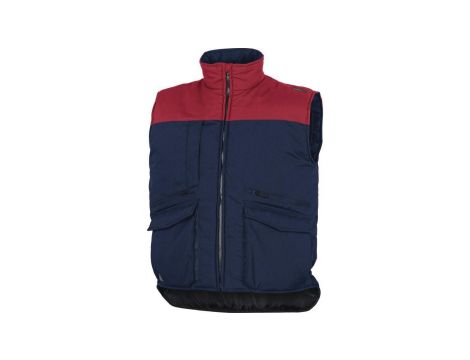 Kamizelka z wieloma kieszeniami z poliestru i bawełny kolor granatowo-czarny rozmiar 3XL SiER2BR3X