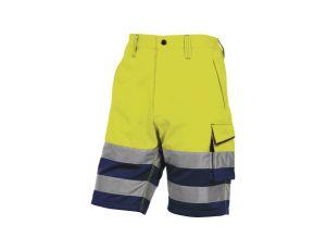 Ostrzegawcze spodnie bermudy robocze z poliestru i bawełny PHBE2JM3X