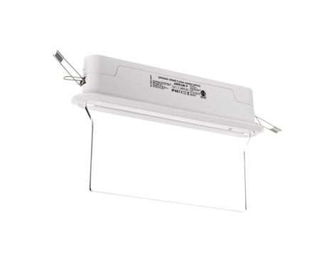 Oprawa awaryjna ARROW P IP40 1W 1h dwuzadaniowa dwustronna z auto testem biała ARP/1W/B/1/SA/AT/WH