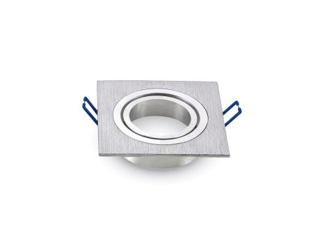 Oprawa punktowa Oczko 1xGU10 IP20 Kwadratowa Aluminiowa Szczotkowana 3606