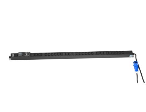 Listwa monitorująca wtyk zasilający IEC 60309 16A 250V gniazda 18xC13 10A 250V 6xC19 16A 250V 16A DN-IP-V-3-18C13-6C19