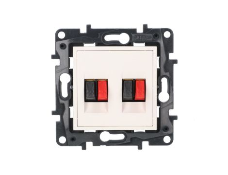 Niloe Step Gniazdo głośnikowe podwójne biały 863186