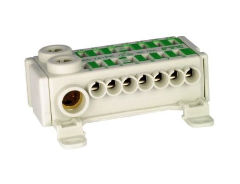 Blok rozdzielczy CU ECB 1 -polowy 2x25mm2, 14x4mm2, zielony KS741PE