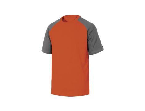 T-Shirt z 100 bawełny kolor pomarańczowo-szary rozmiar S GENOAGRPT