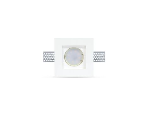 Oprawa Oczko VT-765 GU10 Kwadrat Białą Gips 100mm x 100mm 3651