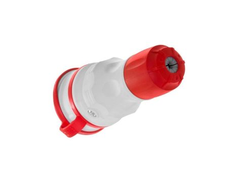 Gniazdo przenośne z klapką 16A z/u SCHUKO 250V IP44 szary/czerwony GN-44S W-01147