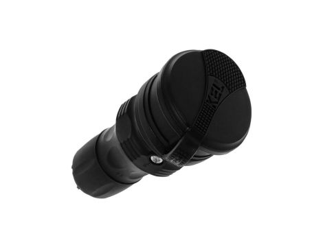 Gniazdo przenośne z klapką 16A z/u SCHUKO 250V IP44 czarny GN-44S W-01150