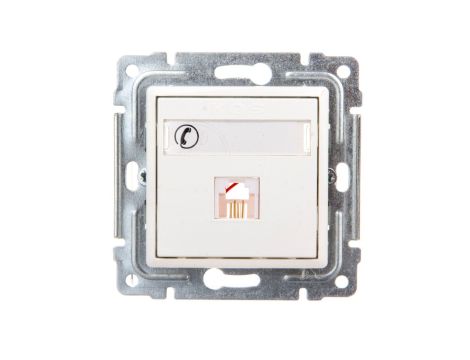 VENA Gniazdo telefoniczne pojedyncze RJ11 białe 510463