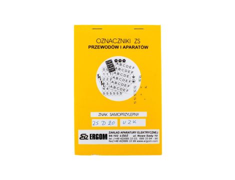 Znaki samoprzylepne ZS D20/UZK E04ZP-0203040420