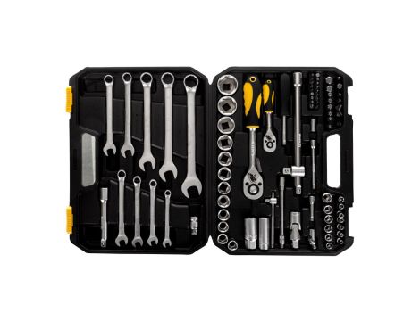 Klucze nasadowe 1/4, 1/2 cala /zestaw 82 szt./ 38D686