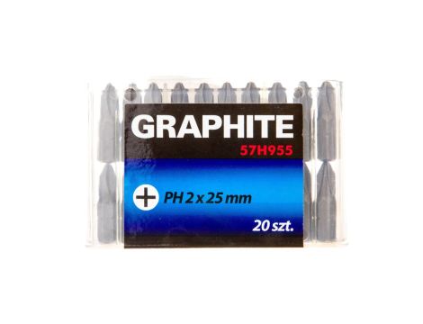 Końcówki wkrętakowe PH2 x 25 mm 57H955 /20 szt./