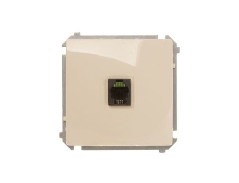 Simon Basic Gniazdo telefoniczne pojedyncze RJ11 beżowe BMTU.01/12