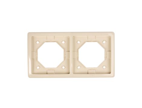 Simon Basic Standard Ramka bryzgoszczelna podwójna IP44 z uszczelką beżowa BMR2B/12