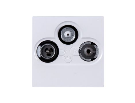 MOSAIC Gniazdo antenowe RTV/SAT gwiazda białe 078786