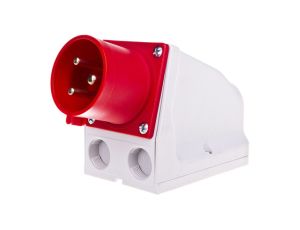 Wtyczka odbiornikowa 32A 3P 400V czerwona IP44 9523-9