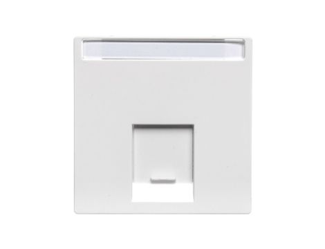 Merten System M Płytka centralna pojedyncza gniazda komputerowego RJ45 biel polarna MTN469819