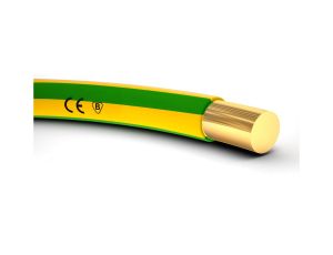 Przewód instalacyjny H05V-U (DY) 2,5 żółto-zielony /100m/