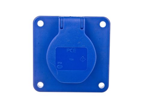 Gniazdo tablicowe 10/16A 2P+Z 230V niebieskie IP54 108-8bc