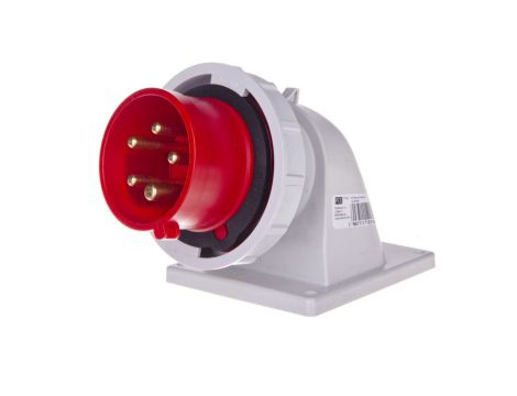 Wtyczka tablicowa kątowa 16A 5P 400V czerwona IP67 TWIST 777152-6