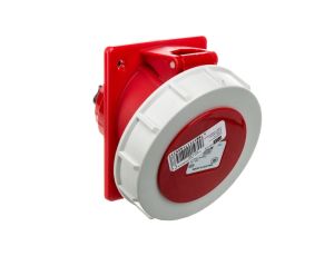 Gniazdo tablicowe skośne 32A 5P 400V /80x97/ czerwony IP67 4252-6f78