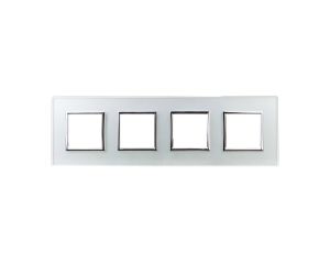 DANTE Ramka poczwórna szkło PERL GLASS 4504184