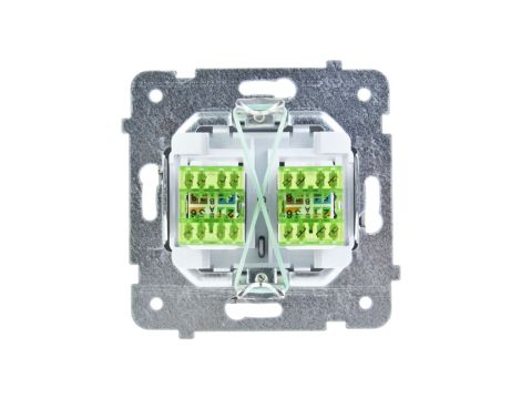 KARO Gniazdo komputerowe podwójne RJ45 kat.5e MMC czekoladowy metalik GPK-2S/K/m/40