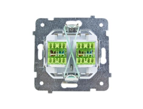 KARO Gniazdo komputerowe podwójne RJ45 kat.5e MMC ecru perłowy GPK-2S/K/m/42