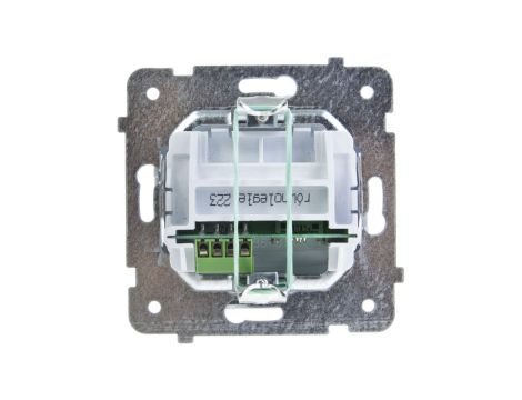 KARO Gniazdo telefoniczne podwójne RJ11 równoległe srebrny perłowy GPT-2SR/m/43