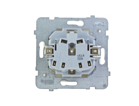 KARO Gniazdo pojedyncze b/u z przesłonami ecru perłowy GP-1SP/m/42