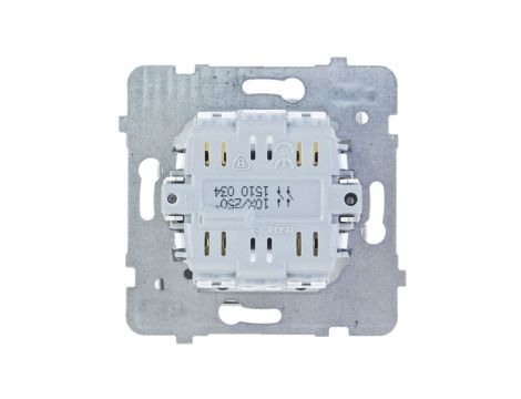 KARO Przycisk podwójny zwierny srebrny perłowy ŁP-17S/m/43