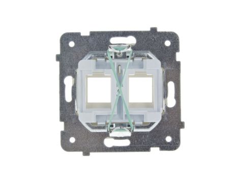 KARO Obudowa gniazda komputerowego podwójnego ecru perłowy GPK-2S/p/42