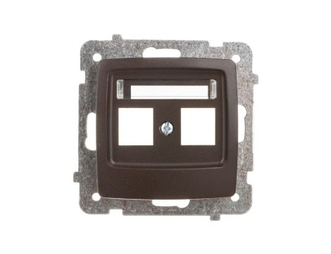 KARO Obudowa gniazda komputerowego podwójnego czekoladowy metalik GPK-2S/p/40