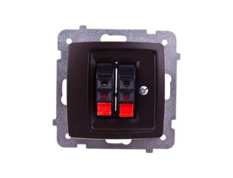 KARO Gniazdo głośnikowe podwójne czekoladowy metalik GG-2S/m/40