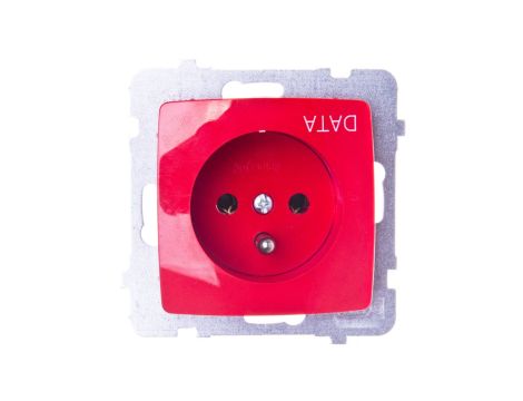 KARO Gniazdo pojedyncze z/u DATA czerwone GP-1SZD/m/00