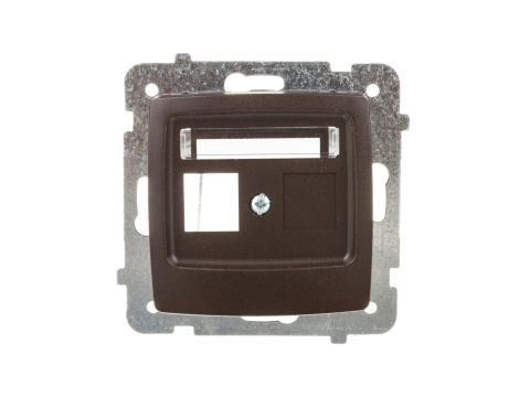 KARO Obudowa gniazda komputerowego pojedynczego czekoladowy metalik GPK-1S/p/40