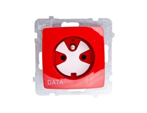 KARO Gniazdo pojedyncze z/u DATA z kluczem czerwone GP-1SZK/m/00