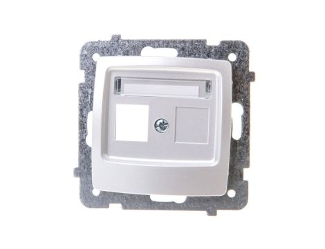 KARO Obudowa gniazda komputerowego pojedynczego srebrny perłowy GPK-1S/p/43