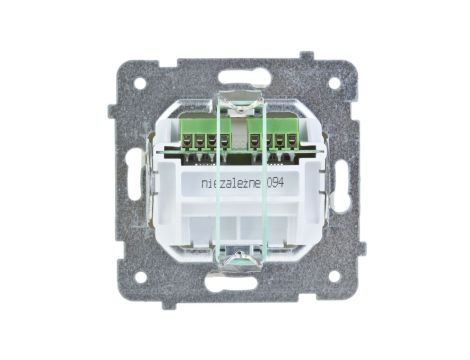 KARO Gniazdo telefoniczne podwójne RJ11 niezależne ecru perłowy GPT-2SN/m/42