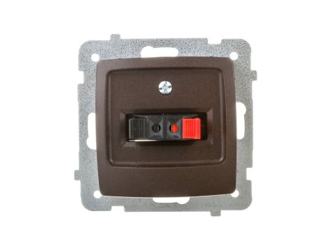 KARO Gniazdo głośnikowe pojedyncze czekoladowy metalik GG-1S/m/40