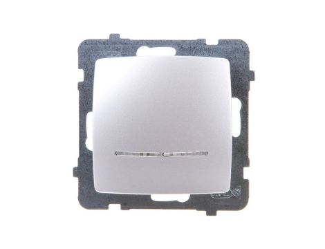 KARO Łącznik pojedynczy z podświetleniem srebrny perłowy ŁP-1SS/m/43