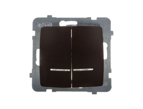 KARO Łącznik świecznikowy z podświetleniem czekoladowy metalik ŁP-2SS/m/40