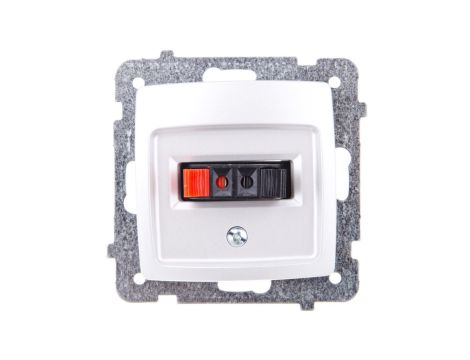 KARO Gniazdo głośnikowe pojedyncze srebrny perłowy GG-1S/m/43